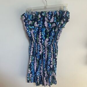 Lilly Pulitzer Navy and Floral Print Dress